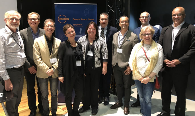 In the picture you can see the full team. From left to right: Séamus, Pascal, Juan Carlos, Eva, Ülle, Balazs, Yusuf, Timo, Carme Royo (Executive Director) and Eric.